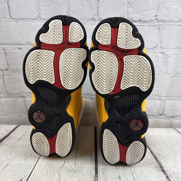 Nike Air Jordan 13 XIII Retro Del Sol Yellow White Size 6Y DJ3003-167 No Laces - Picture 7 of 8